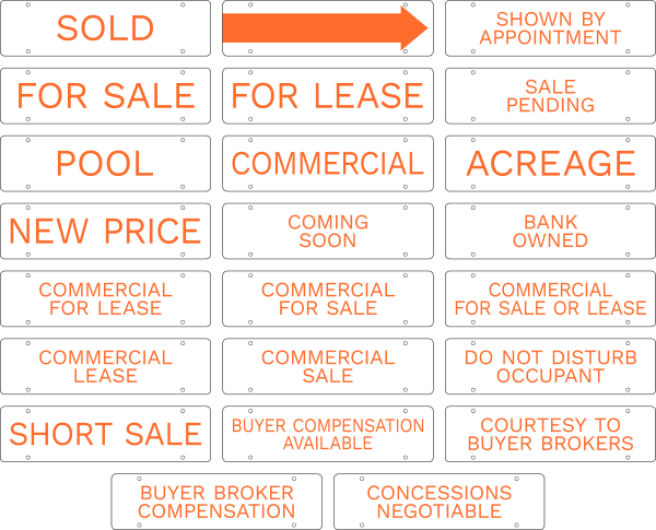 Reflective Message Sign Rider, 6h x 22w, 3mm Aluminum Composite